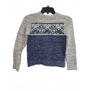 Chaps Colorblock Knit Children's Sweater with Snowflake Pattern